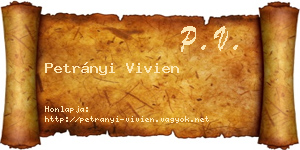 Petrányi Vivien névjegykártya