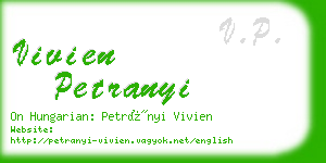 vivien petranyi business card